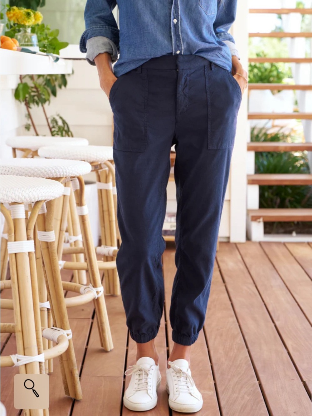 Frank & Eileen Jameson Utility Italian Performance Jogger in Navy Size: 2